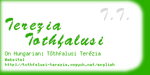 terezia tothfalusi business card